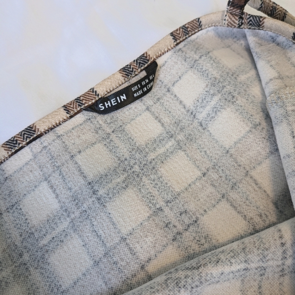 Plaid Spaghetti Strap fitted Dress - Picture 7 of 8
